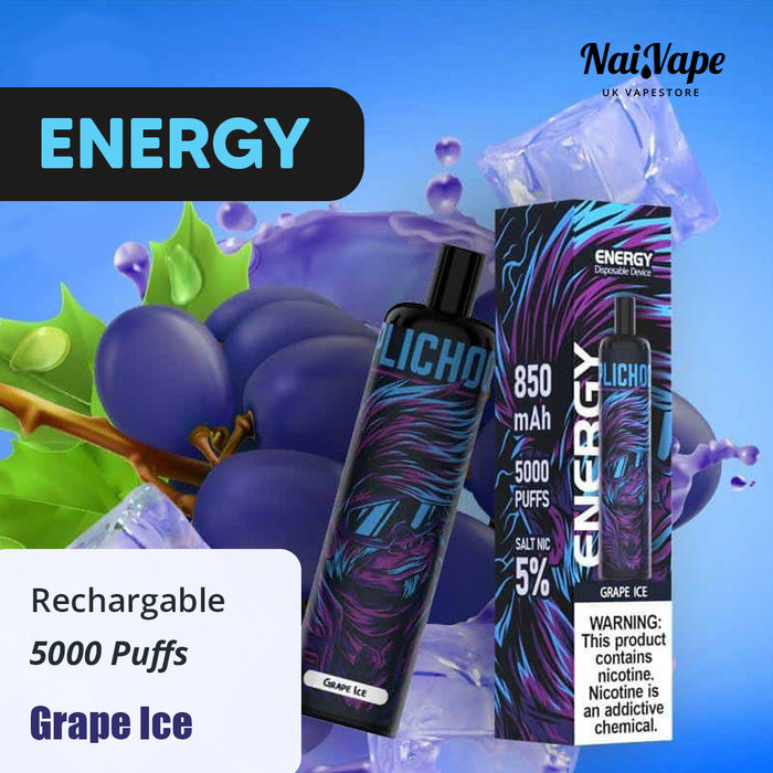 Energy Disposable 5000 puffs - Grape Ice - Nairobi, Kenya